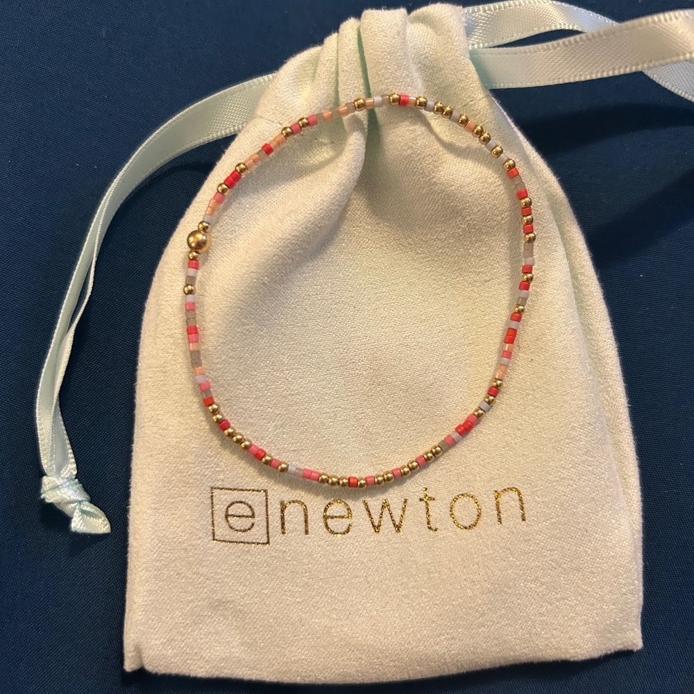 eNewton Pink and Gold Beaded Bracelet
